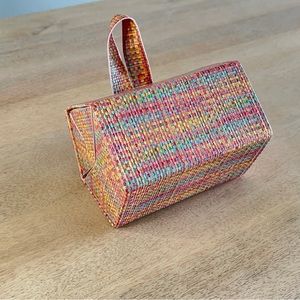 Nordstrom Spring 2023 Hexagon Fold-Up Travel Jewelry Case Orange Multi Woven